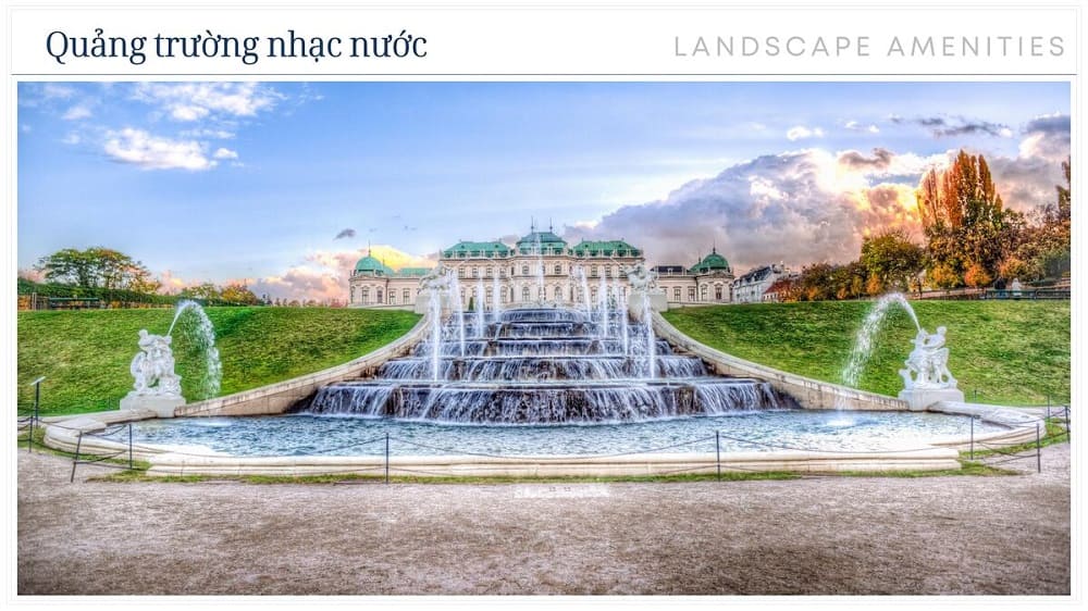 Phối cảnh khu quảng trường nhạc nước hiện đại