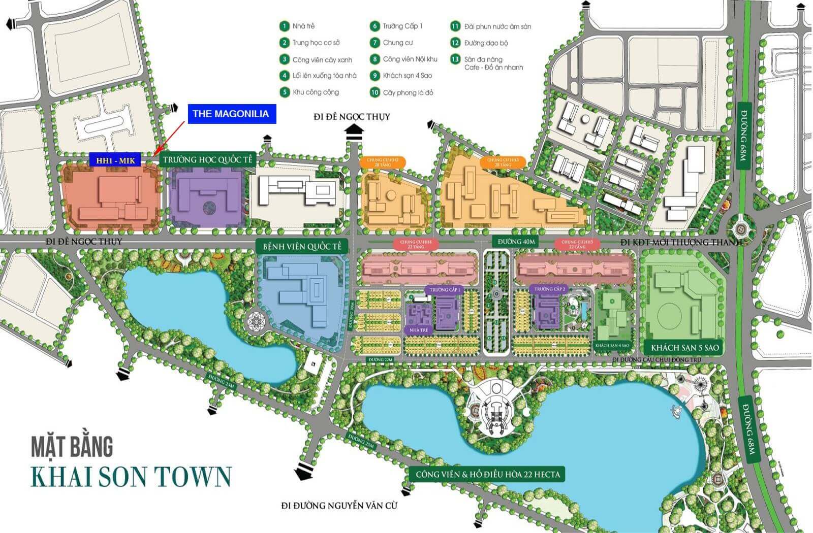 The Magnolia mặt bằng quy hoạch chất lượng